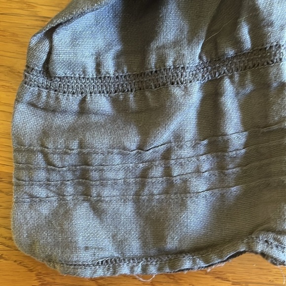 Nice Things sz 12 (EU44) brown crop peplum top with embroidery and pintucks - Picture 9 of 11